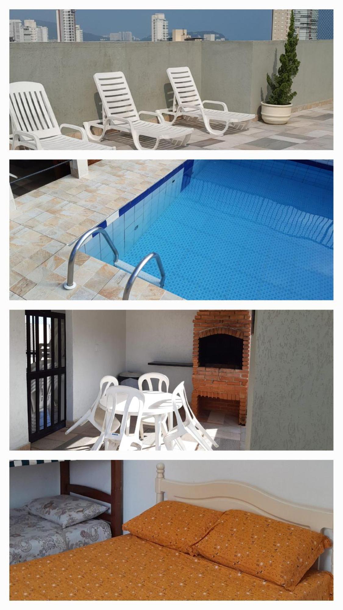 شقة 500M Da Praia, Predio Cm Piscina, 1Garagem, Wi-Fi 300 Mbps, Centro De Guaruja, Proximo A Praia E Comercio, Horarios Check-In E Check-Out Flexiveis, Churrasqueira, المظهر الخارجي الصورة